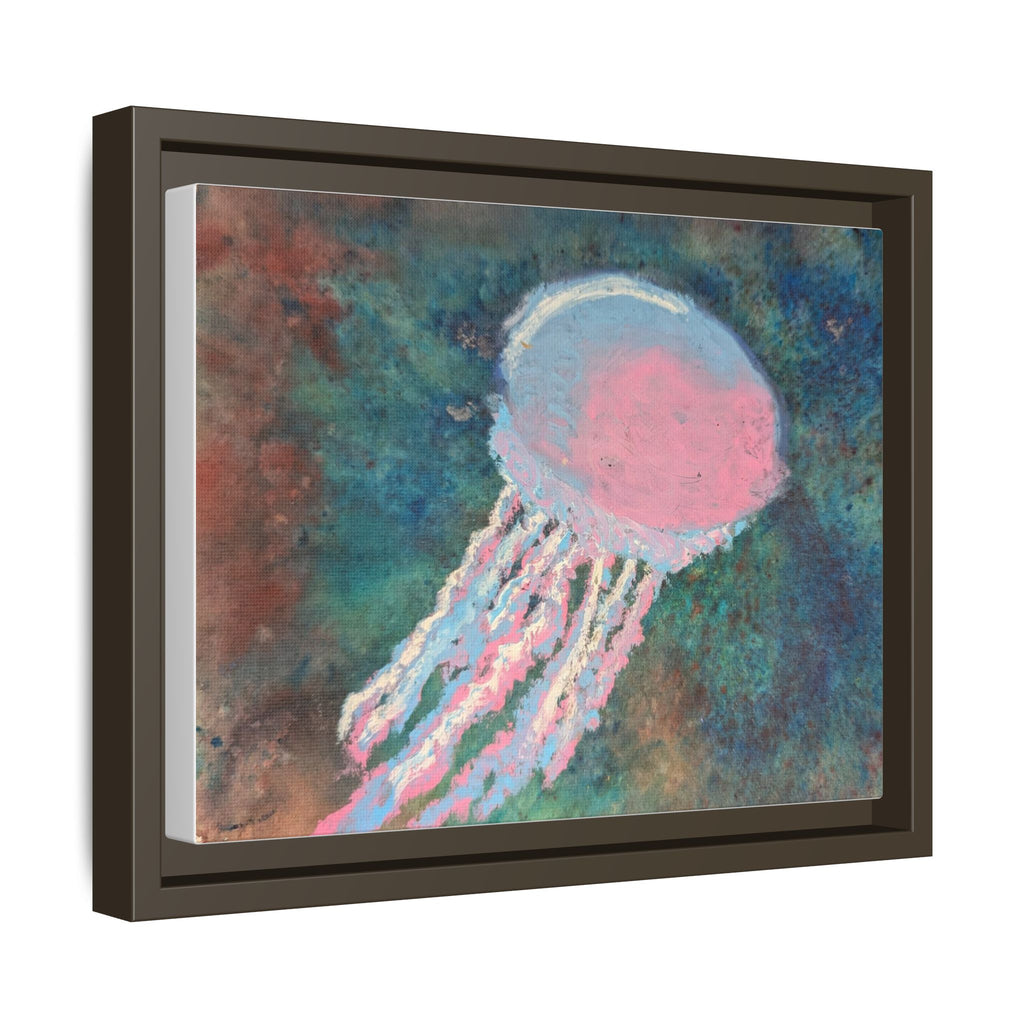 Jellyfish Watercolor Framed Canvas