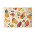 Tropical Fruit Glass Cutting Board — Colorful Summer Fruit Pattern