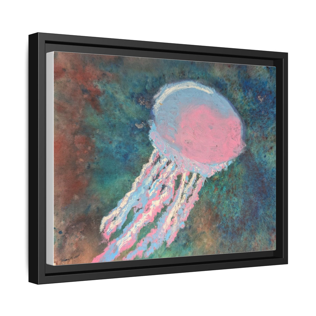 Jellyfish Watercolor Framed Canvas