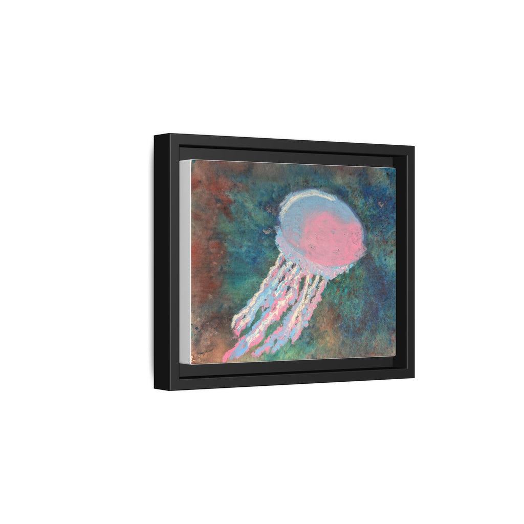 Jellyfish Watercolor Framed Canvas