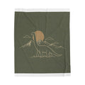 Dinosaur Sunset Plush Blanket