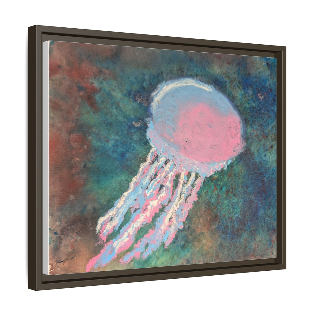 Jellyfish Watercolor Framed Canvas