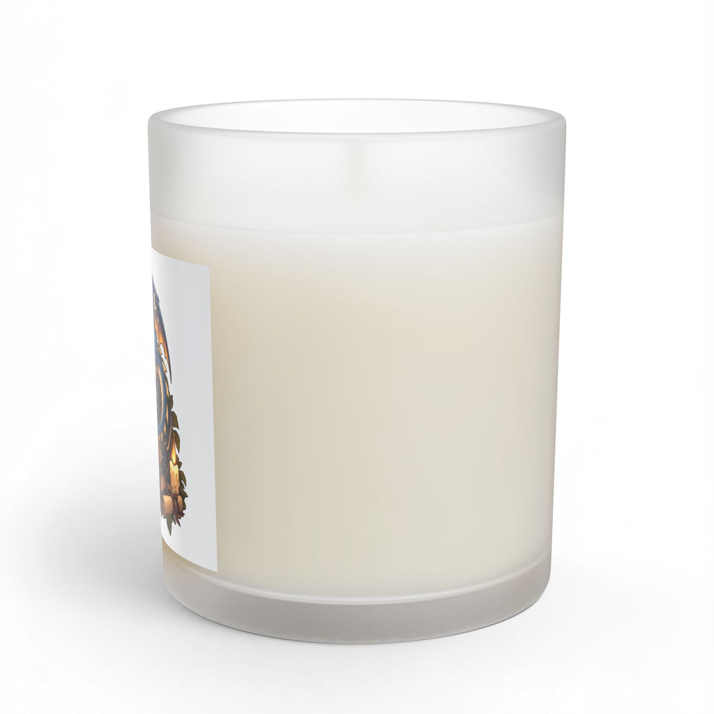 sleepy dragon Glass Candle