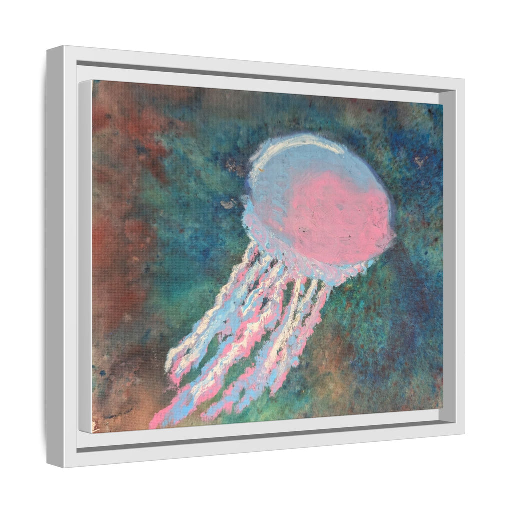Jellyfish Watercolor Framed Canvas