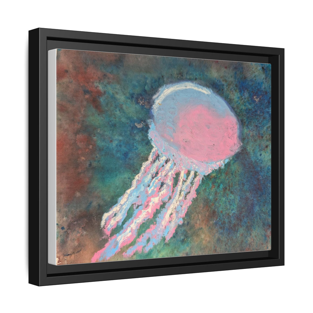 Jellyfish Watercolor Framed Canvas