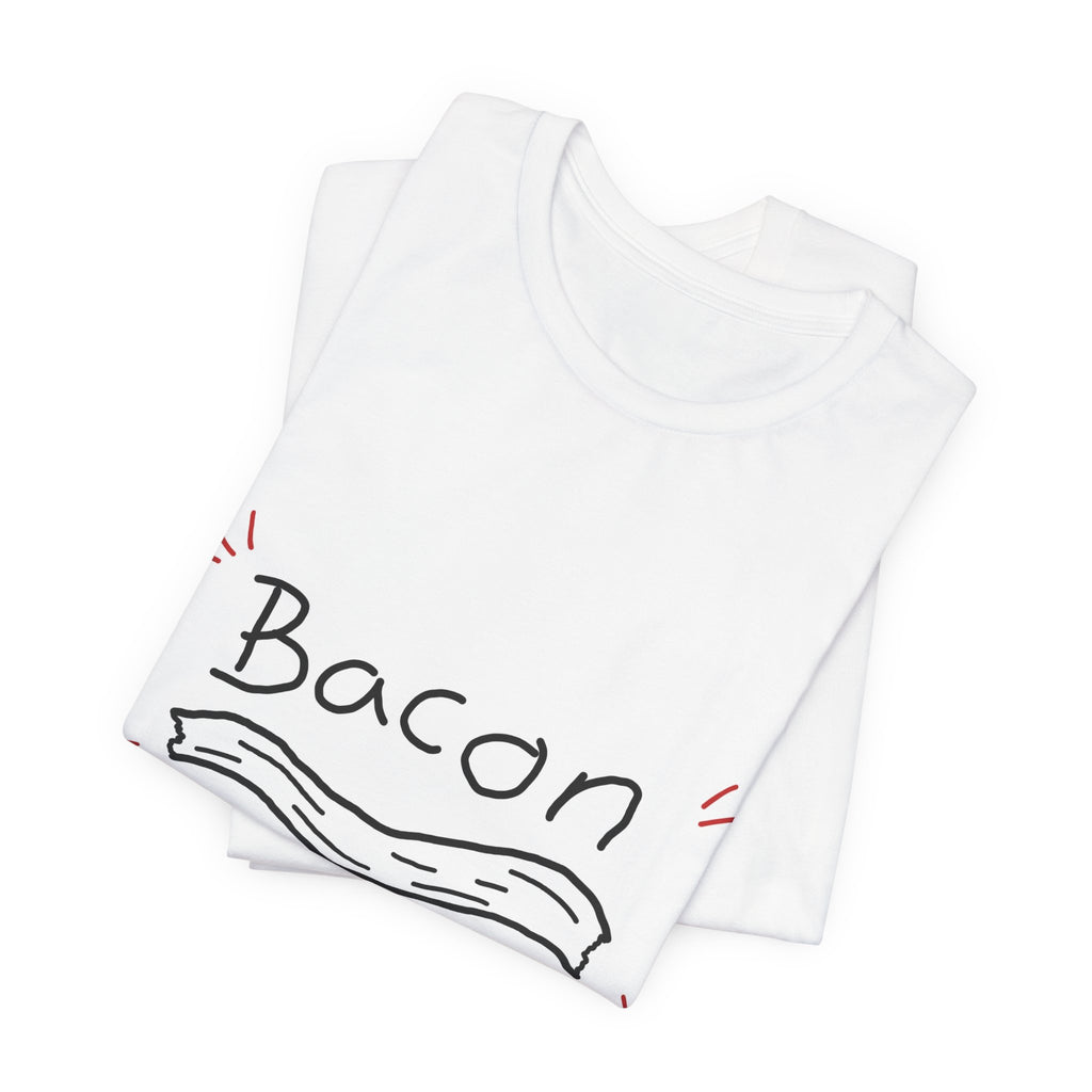 Bacon Doodle T-Shirt — Cute Handwritten Bacon Tee for Food Lovers