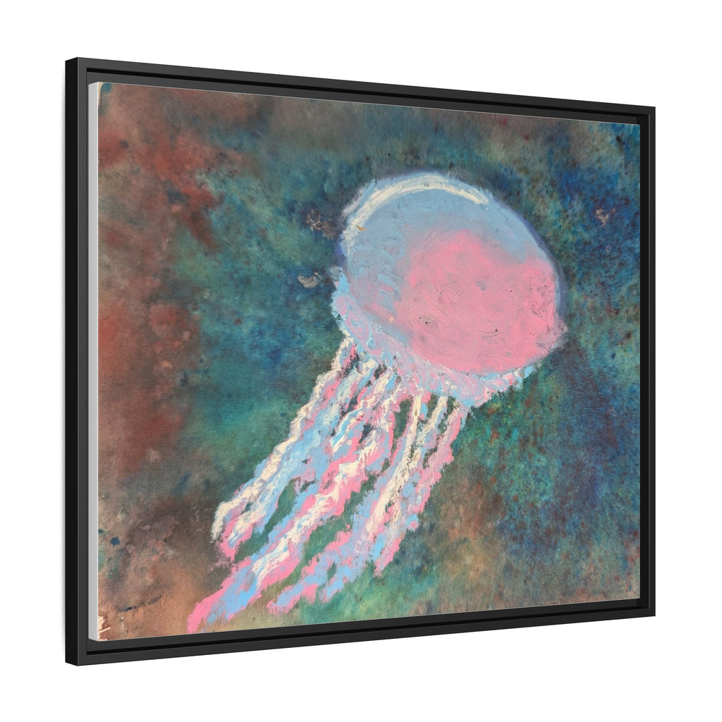 Jellyfish Watercolor Framed Canvas
