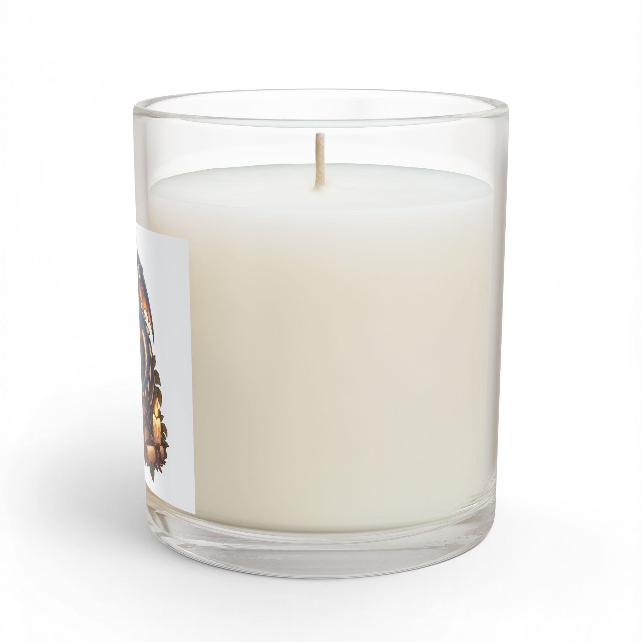 sleepy dragon Glass Candle