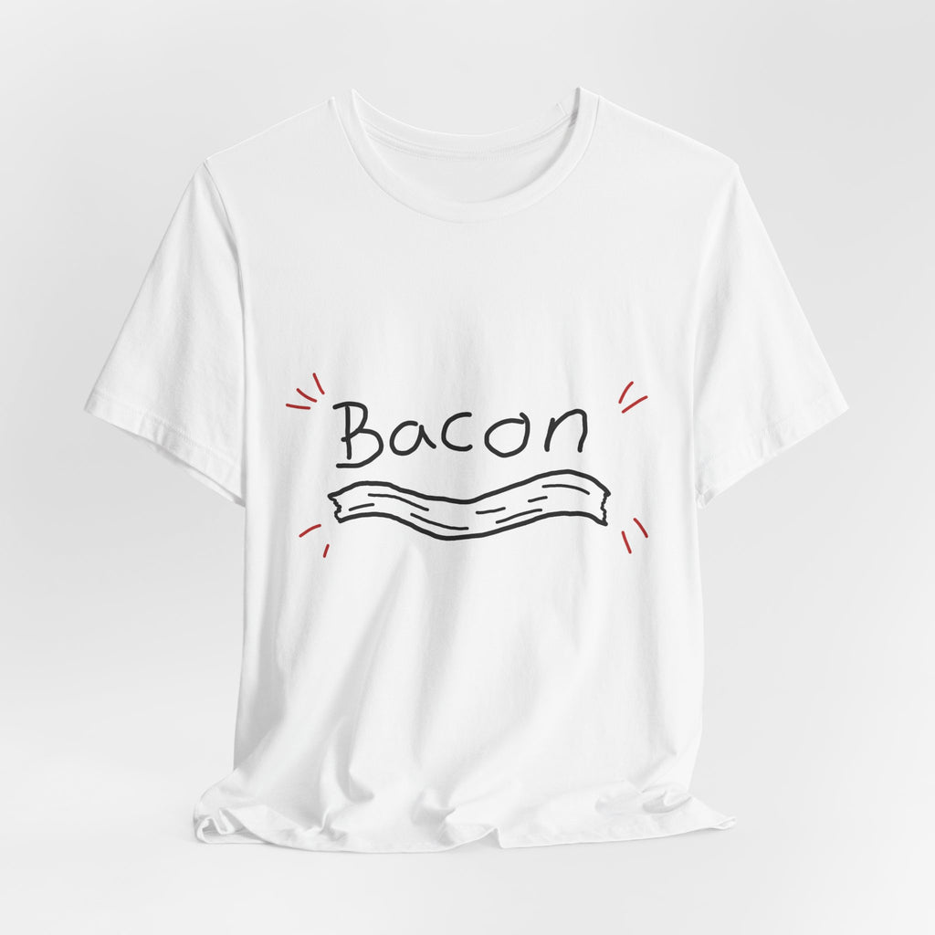 Bacon Doodle T-Shirt — Cute Handwritten Bacon Tee for Food Lovers
