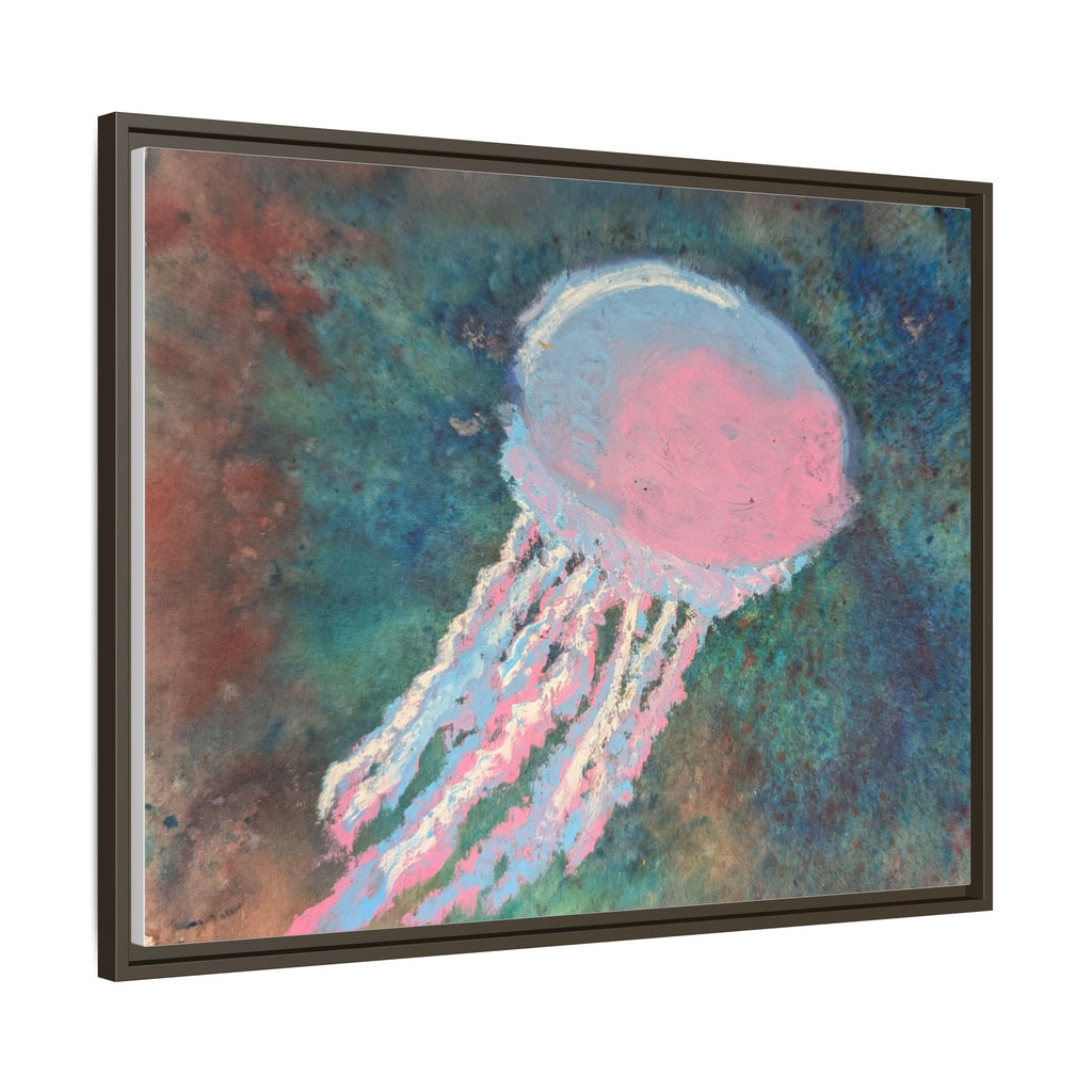 Jellyfish Watercolor Framed Canvas