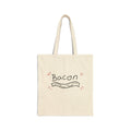 Bacon Canvas Tote Bag — Funny Illustrated Bacon Grocery & Market Shopper