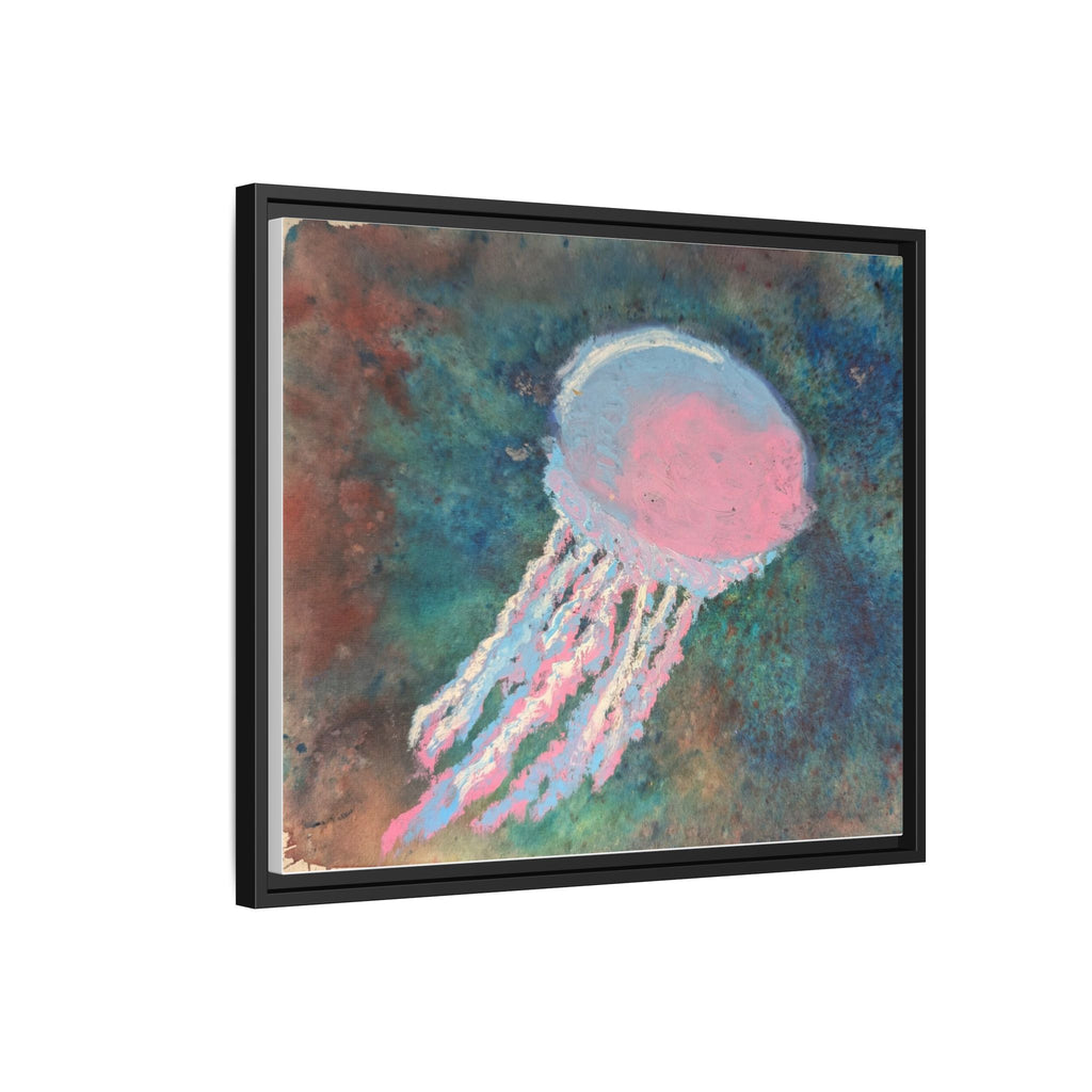 Jellyfish Watercolor Framed Canvas