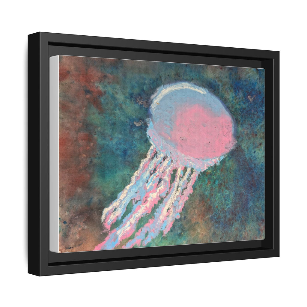 Jellyfish Watercolor Framed Canvas