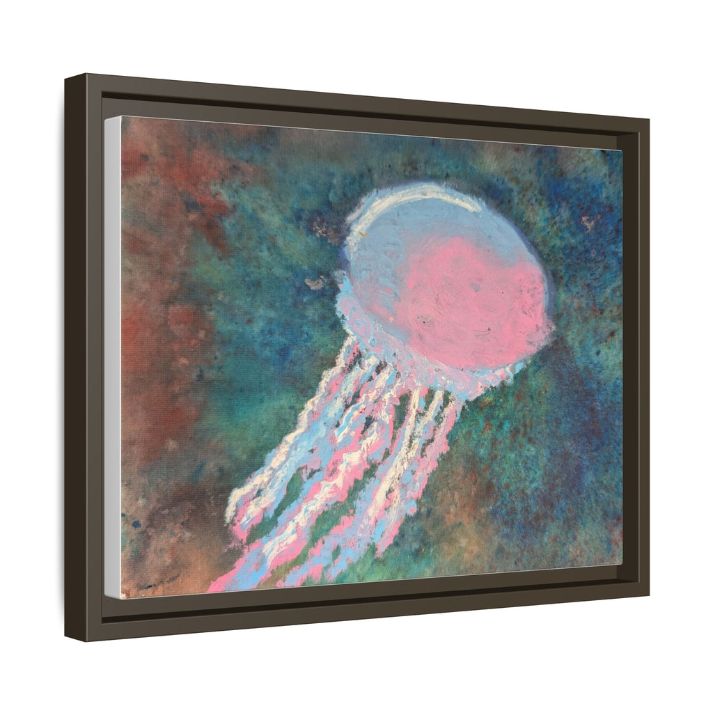 Jellyfish Watercolor Framed Canvas